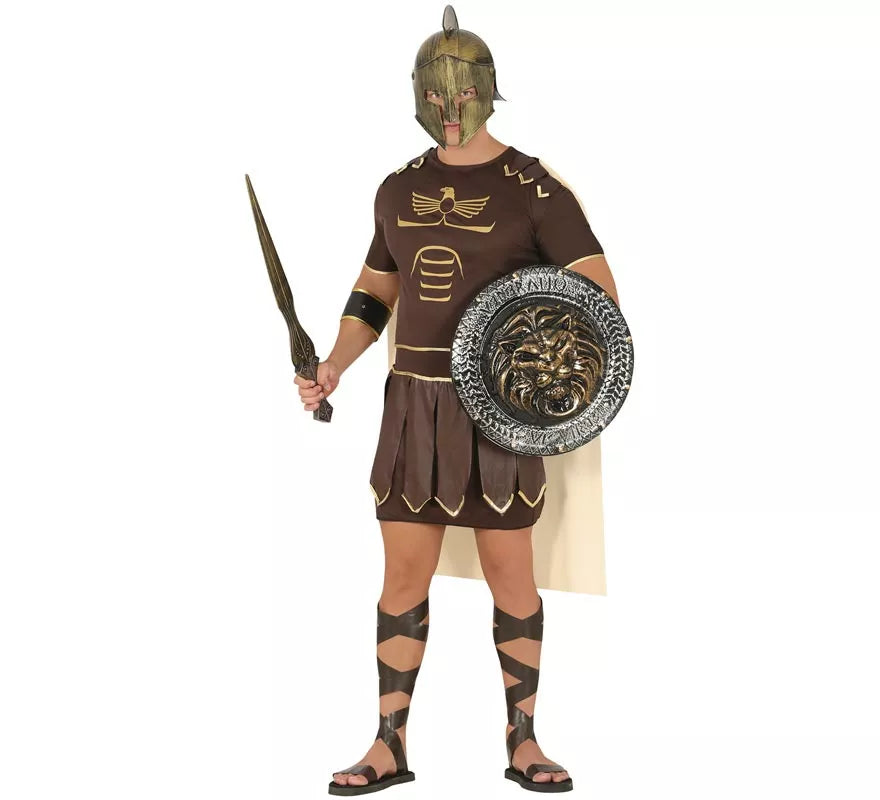Translation missing: it.Disfraz de Gladius marrón para hombre
