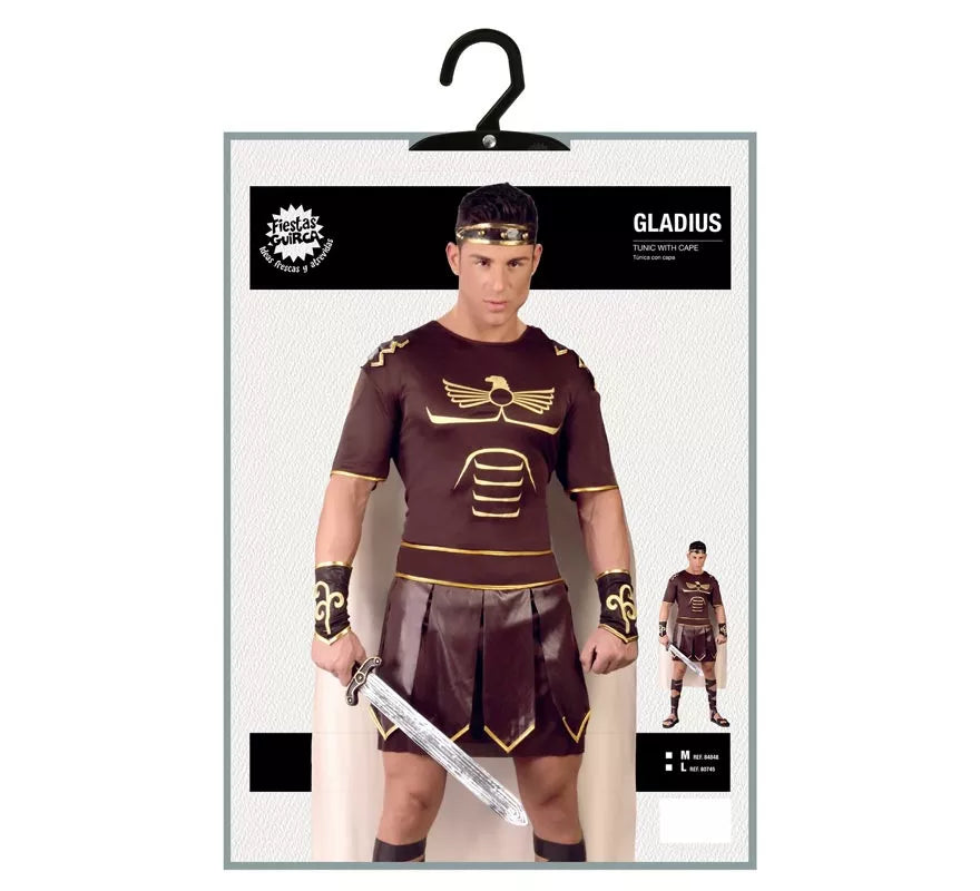 Translation missing: it.Disfraz de Gladius marrón para hombre