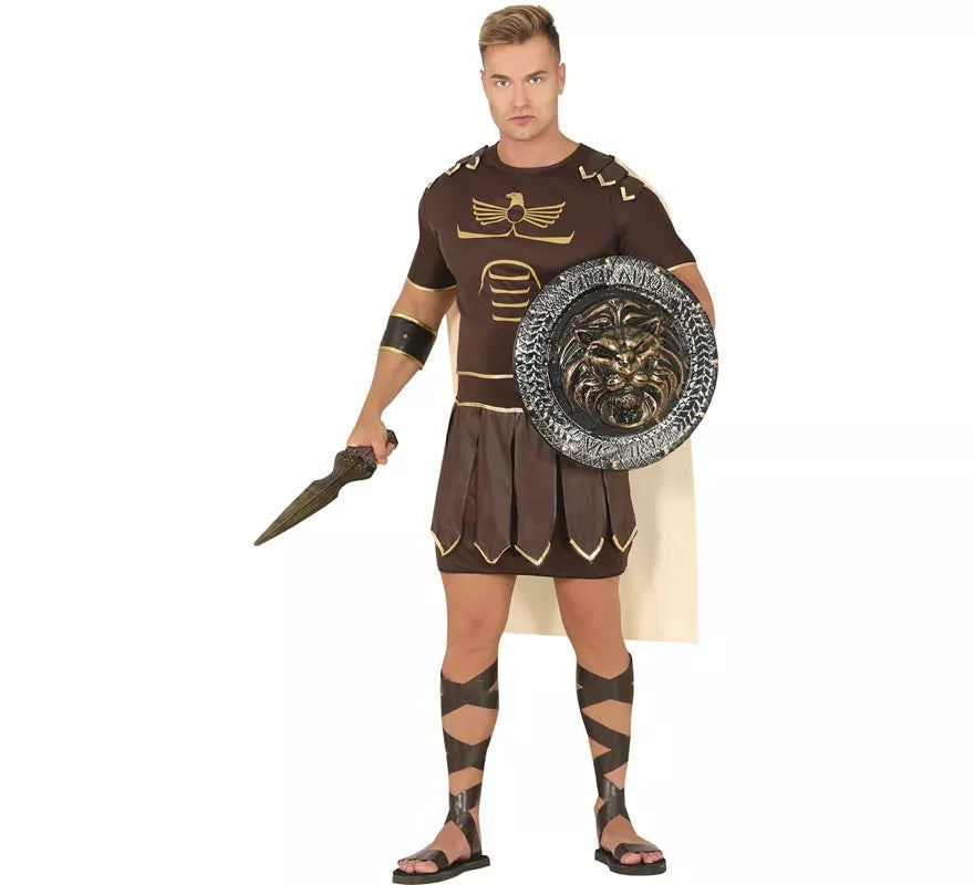 Translation missing: it.Disfraz de Gladius marrón para hombre