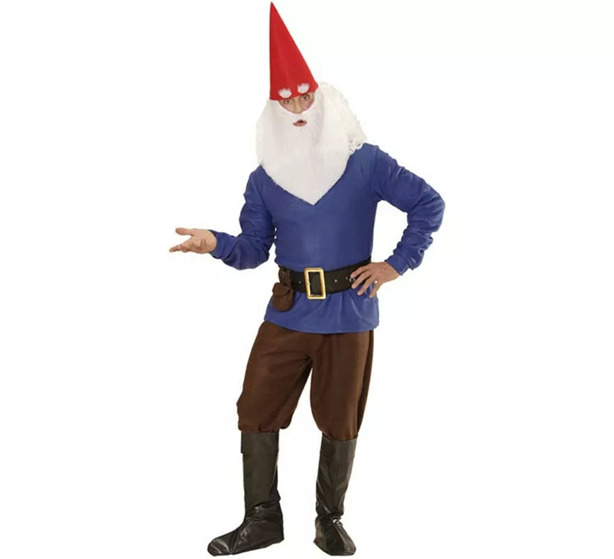 Disfraz de Gnomo azul para hombre