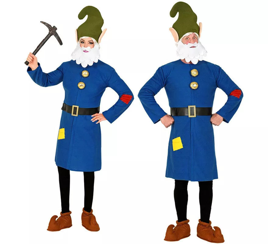 Translation missing: es.Disfraz de Gnomo Azul Trabajador para hombre