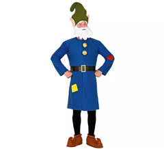 Disfraz de Gnomo Azul Trabajador para hombre