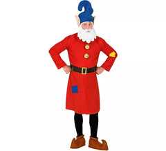 Costume da gnomo operaio rosso da uomo