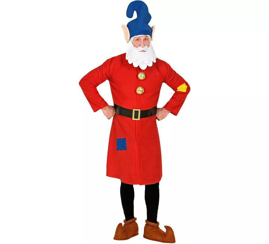 Translation missing: es.Disfraz de Gnomo Rojo Trabajador para hombre