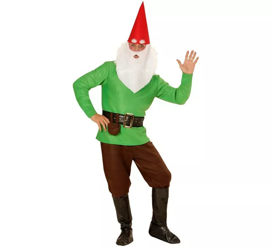 Translation missing: it.Disfraz de Gnomo verde para hombre