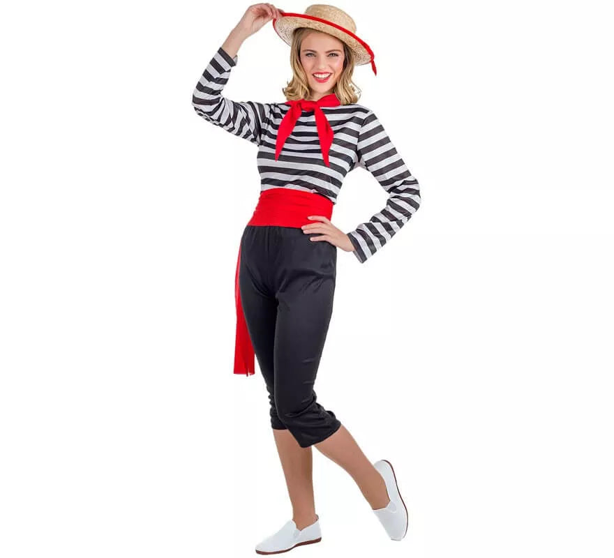 Disfraz de Gondolera con Sombrero para mujer