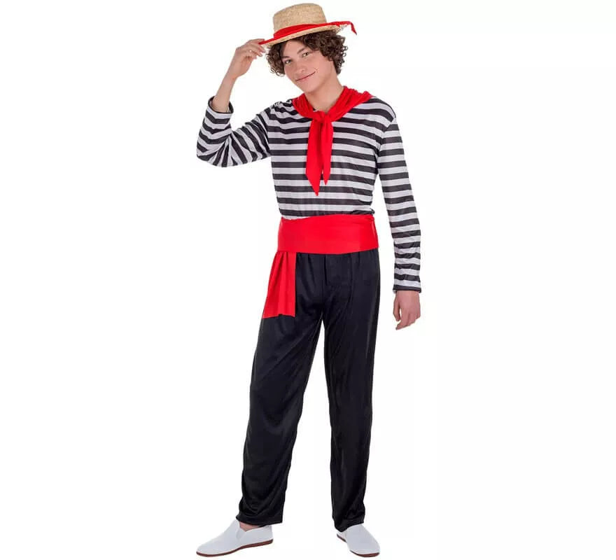 Disfraz de Gondolero con Sombrero para hombre