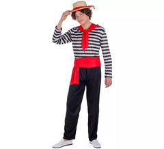 Costume da Gondoiliere con cappello per Uomo