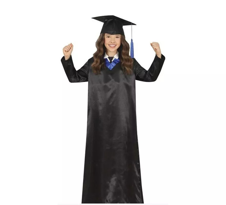 Translation missing: es.Disfraz de Graduado azul y negro para niños y adolescentes