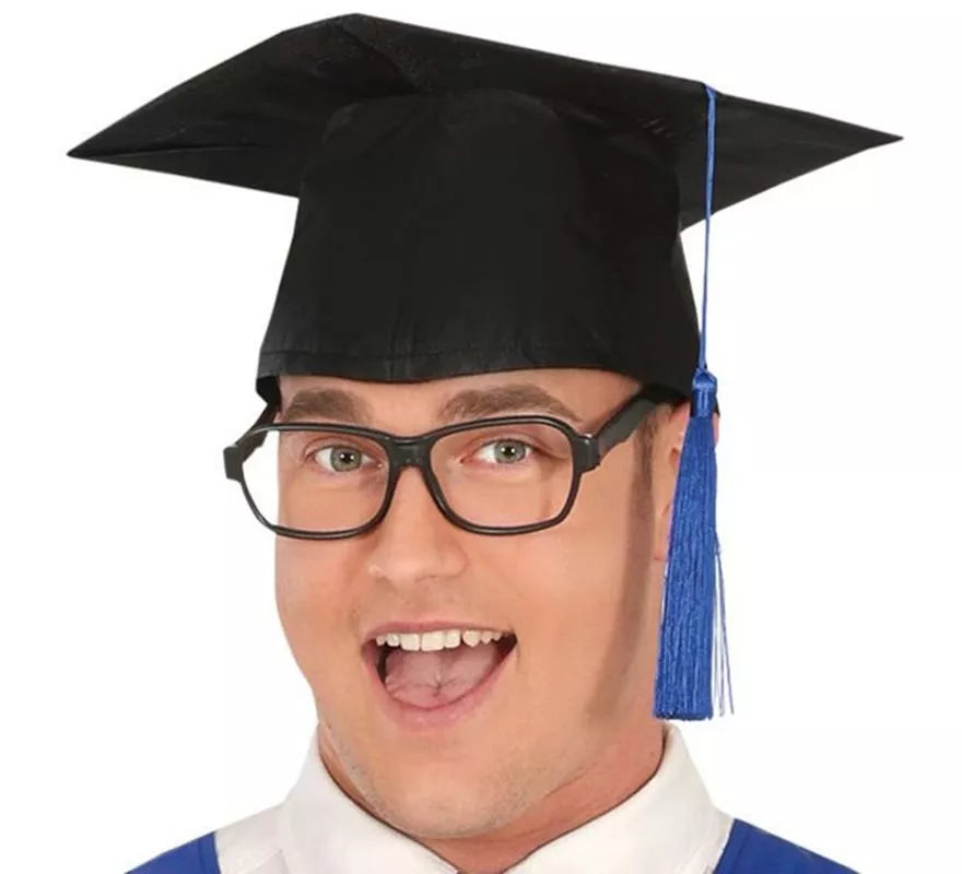 Translation missing: es.Disfraz de Graduado negro y azul adulto