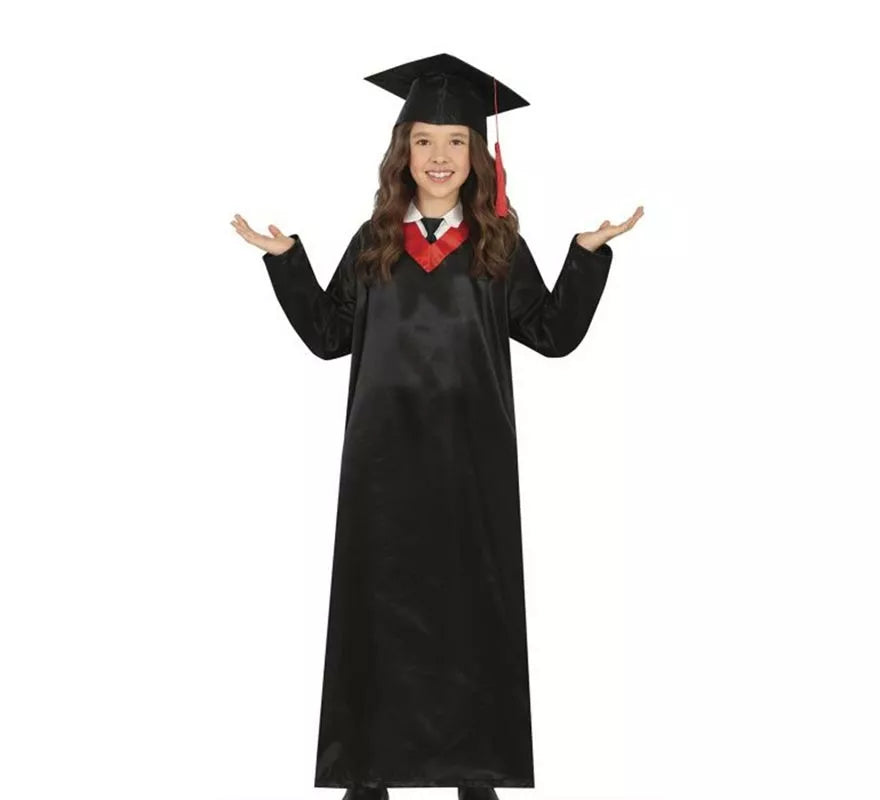 Translation missing: it.Disfraz de Graduado rojo y negro para niños y adolescentes