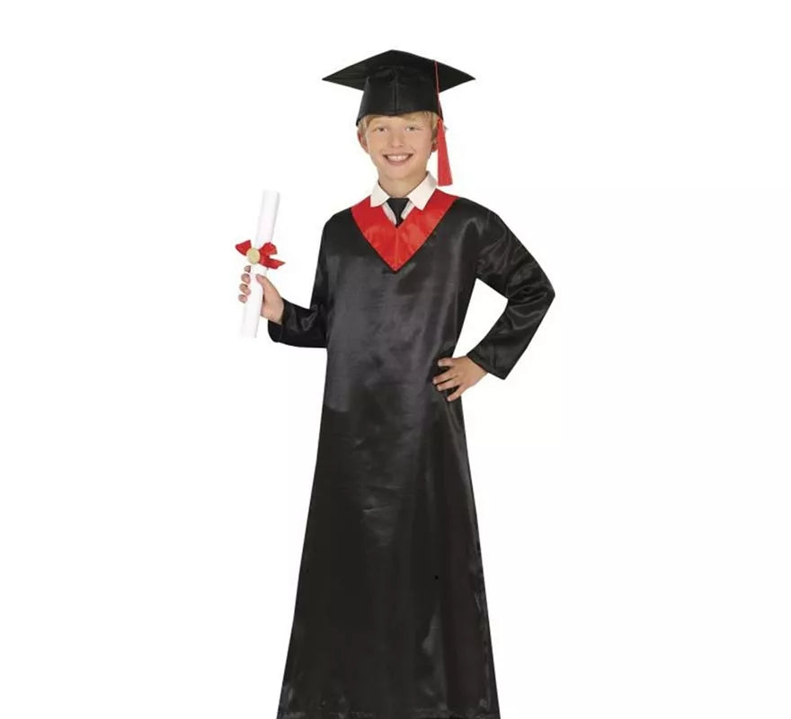 Translation missing: it.Disfraz de Graduado rojo y negro para niños y adolescentes