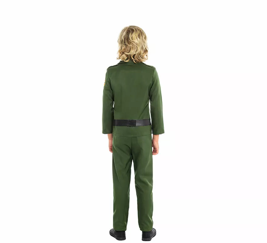 Translation missing: es.Disfraz de Guardia Civil Verde para niño