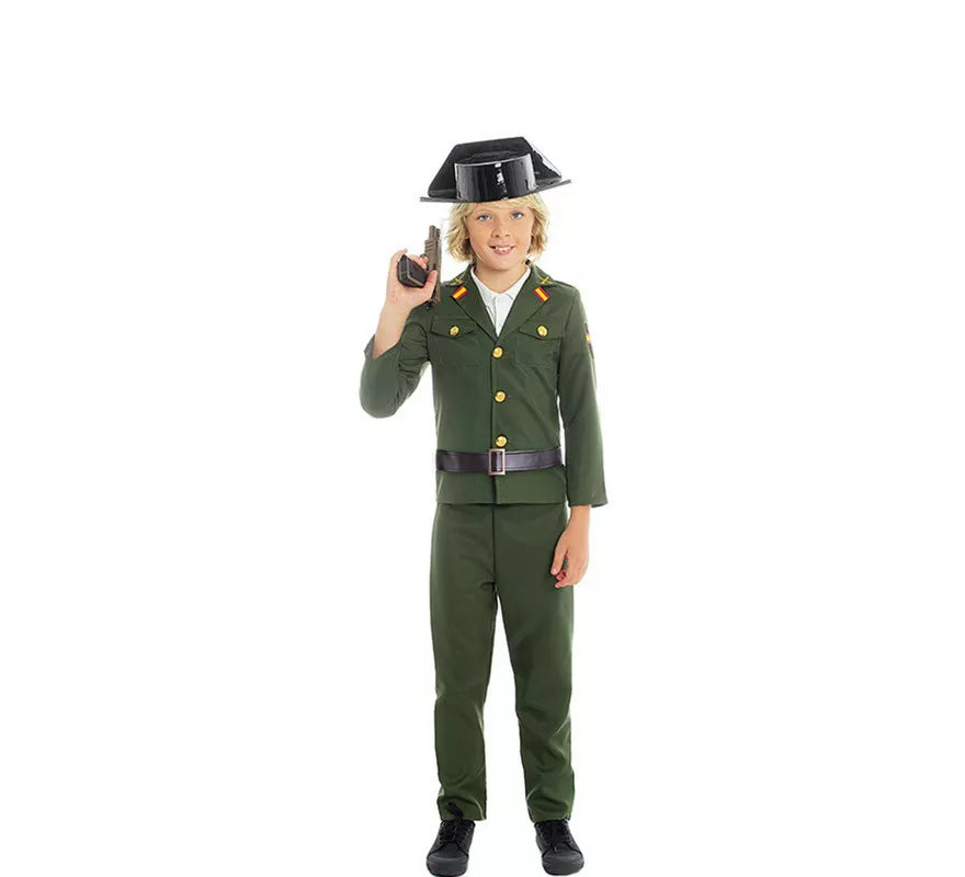 Translation missing: it.Disfraz de Guardia Civil Verde para niño