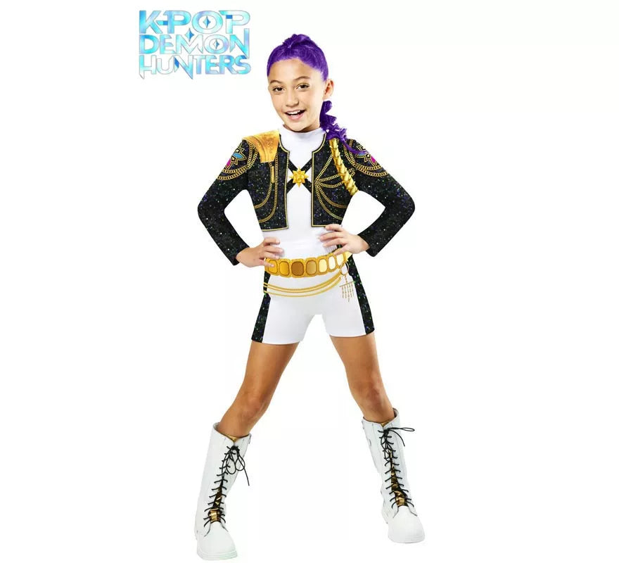 Translation missing: it.Disfraz de Guerrera K-Pop Rumi Golden Classic para niña