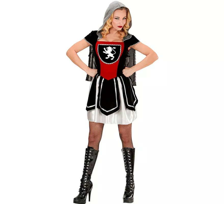 Disfraz de Guerrera Real vestido con capucha para mujer