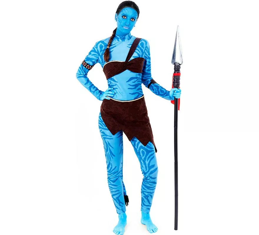 Translation missing: it.Disfraz de Guerrera Tribal azul para mujer