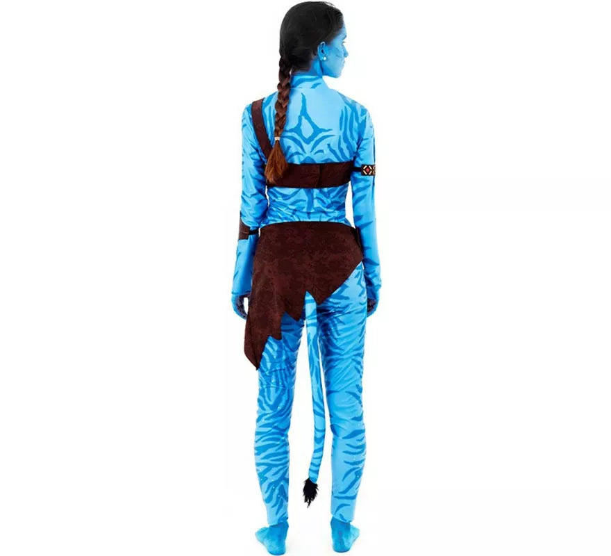 Disfraz de Guerrera Tribal azul para mujer