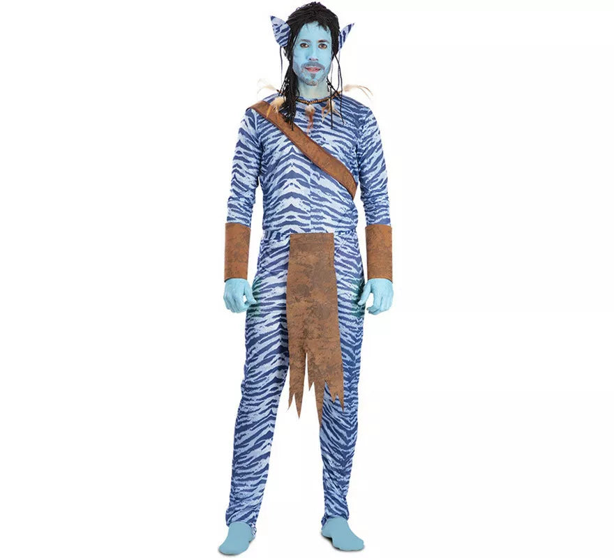 Translation missing: it.Disfraz de Guerrero Azul para hombre