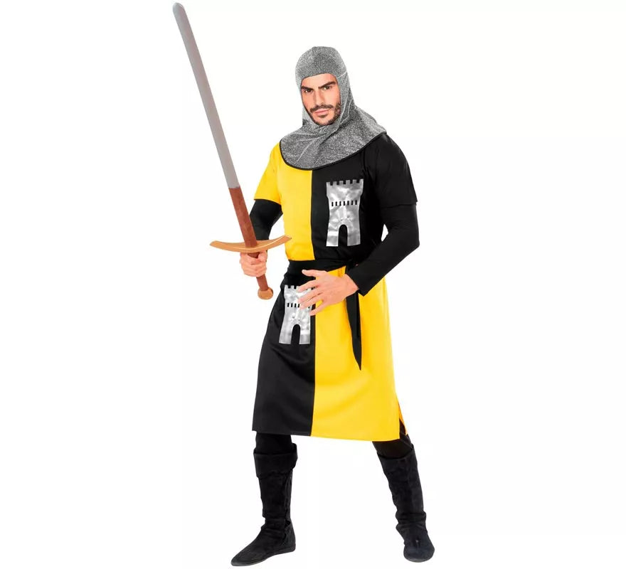 Translation missing: it.Disfraz de Guerrero Medieval Amarillo para hombre