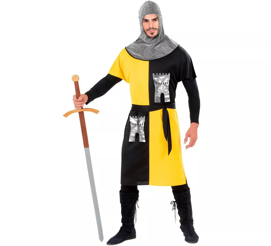 Translation missing: it.Disfraz de Guerrero Medieval Amarillo para hombre