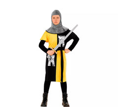 Costume da guerriero medievale giallo per bambino