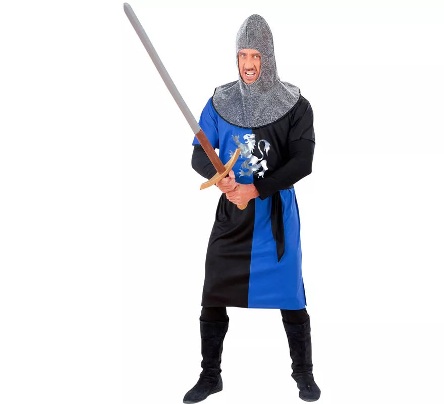 Translation missing: es.Disfraz de Guerrero Medieval Azul para hombre