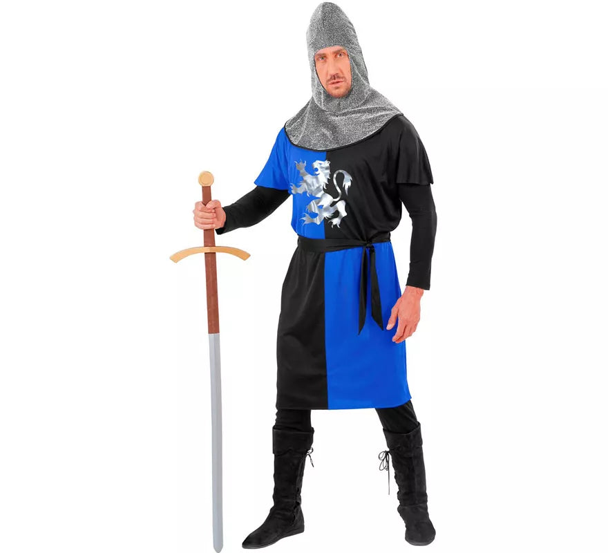 Translation missing: es.Disfraz de Guerrero Medieval Azul para hombre