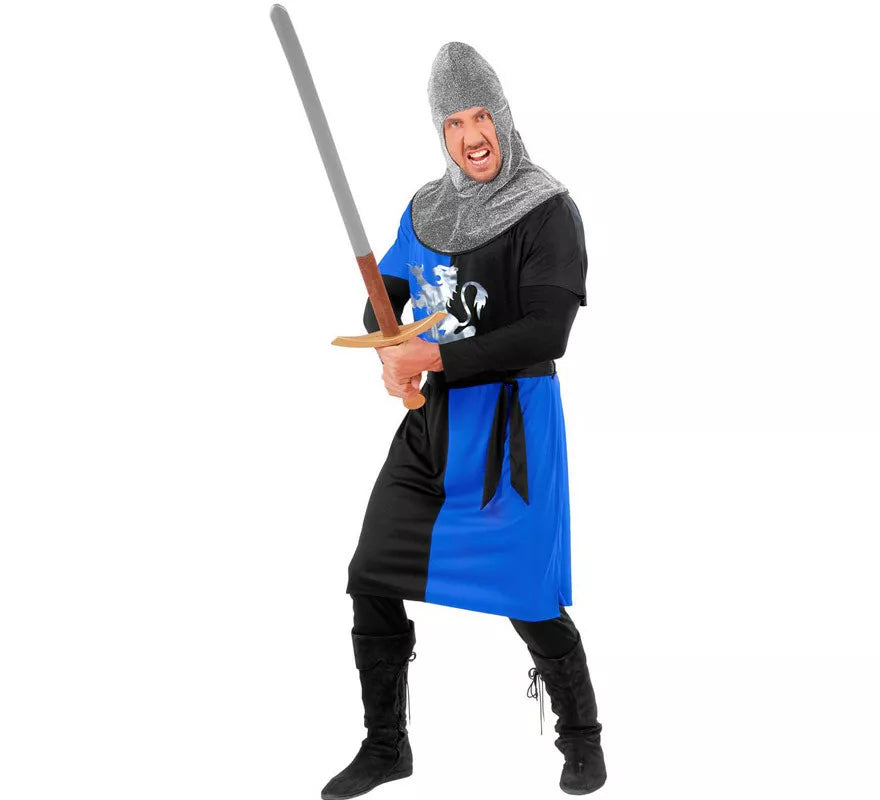 Translation missing: es.Disfraz de Guerrero Medieval Azul para hombre