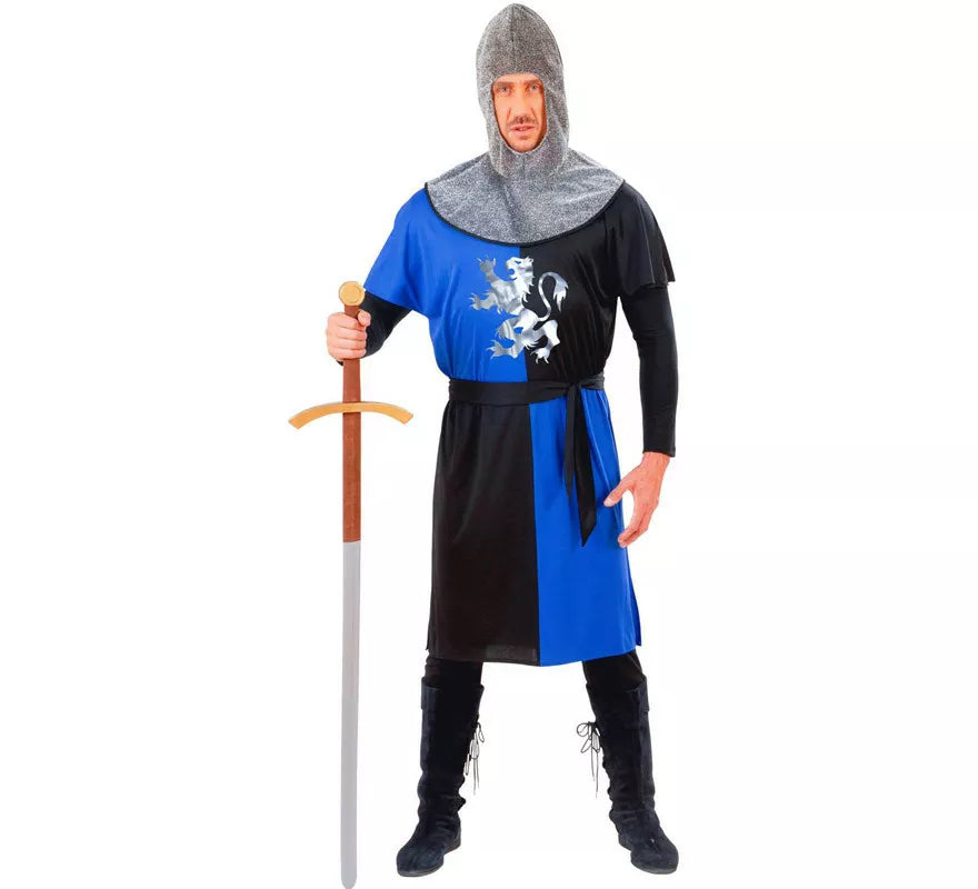 Translation missing: es.Disfraz de Guerrero Medieval Azul para hombre