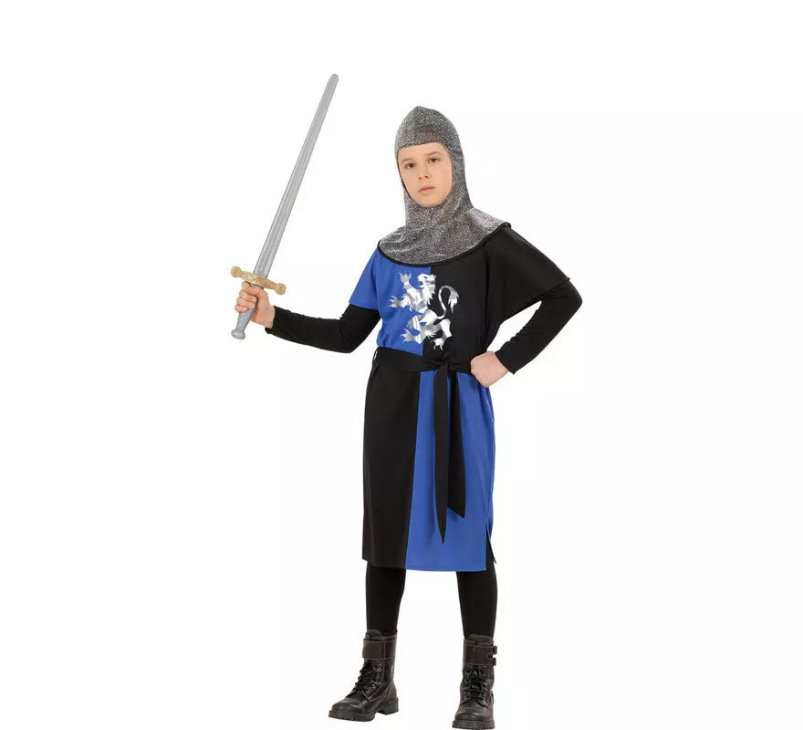 Disfraz de Guerrero Medieval Azul para niño