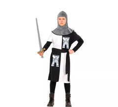 Costume da guerriero medievale bianco per bambino