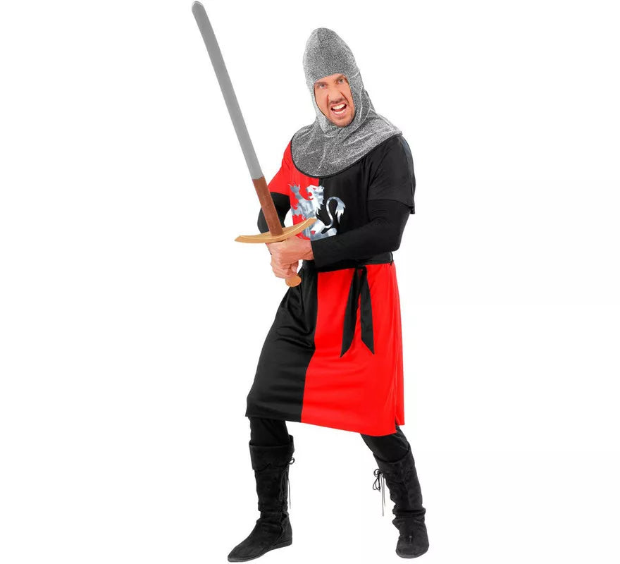 Translation missing: es.Disfraz de Guerrero Medieval Rojo para hombre