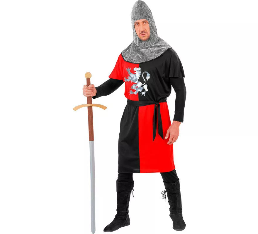 Translation missing: es.Disfraz de Guerrero Medieval Rojo para hombre