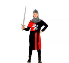 Costume da guerriero medievale rosso per bambino