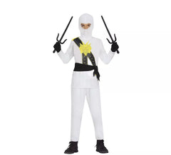 Costume da guerriero ninja bianco per bambino