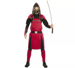 Costume da guerriero samurai rosso per uomo