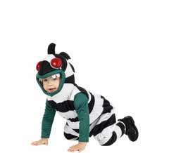 Costume da verme fantasma a righe per bambino