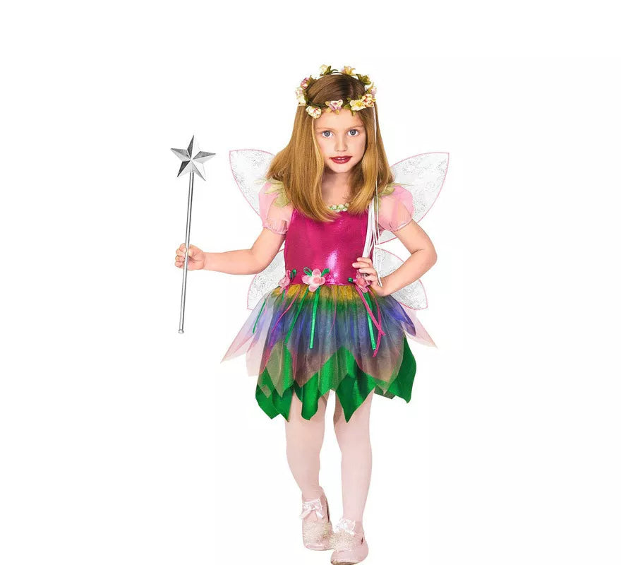 Translation missing: es.Disfraz de Hada del Arcoíris con Alas para niña