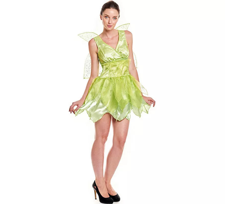 Translation missing: es.Disfraz de Hada Floral Verde para mujer