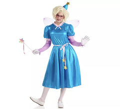 Costume da fata madrina blu civettuola per uomo