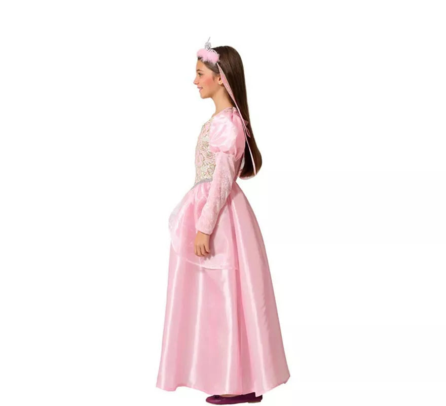 Translation missing: es.Disfraz de Hada Madrina Rosa con Varita para niña