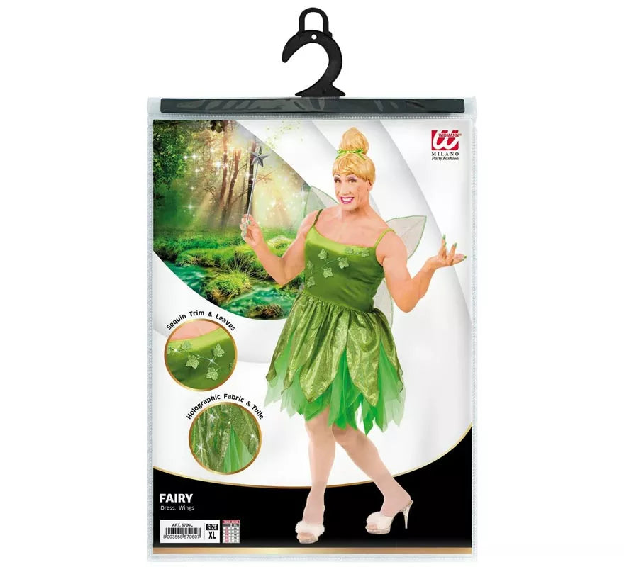 Disfraz de Hada verde de cuento para hombre