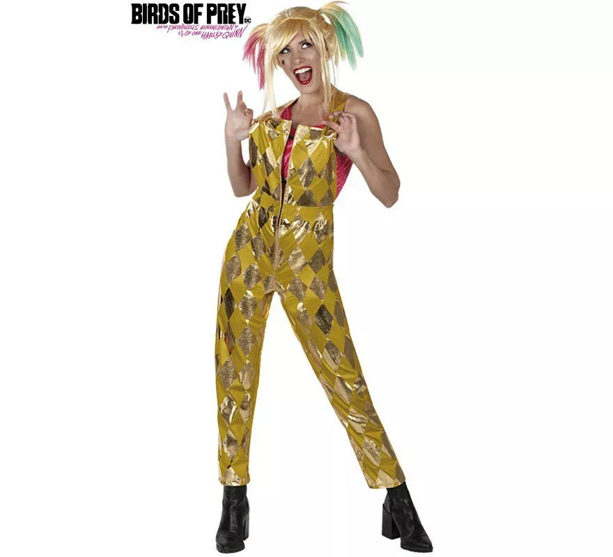 Translation missing: it.Disfraz de Harley Quinn Dorado Aves de Presa para mujer