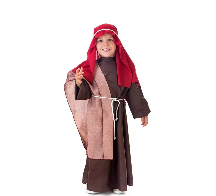 Disfraz de Hebreo manto burdeos para niños