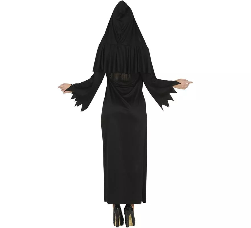 Translation missing: it.Disfraz de Hechicera Satánica Negra con capucha para mujer