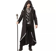 Costume da stregone nero per uomo