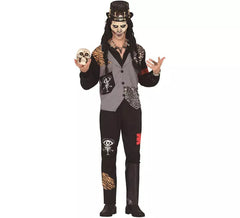 Costume da stregone teschio voodoo per uomo