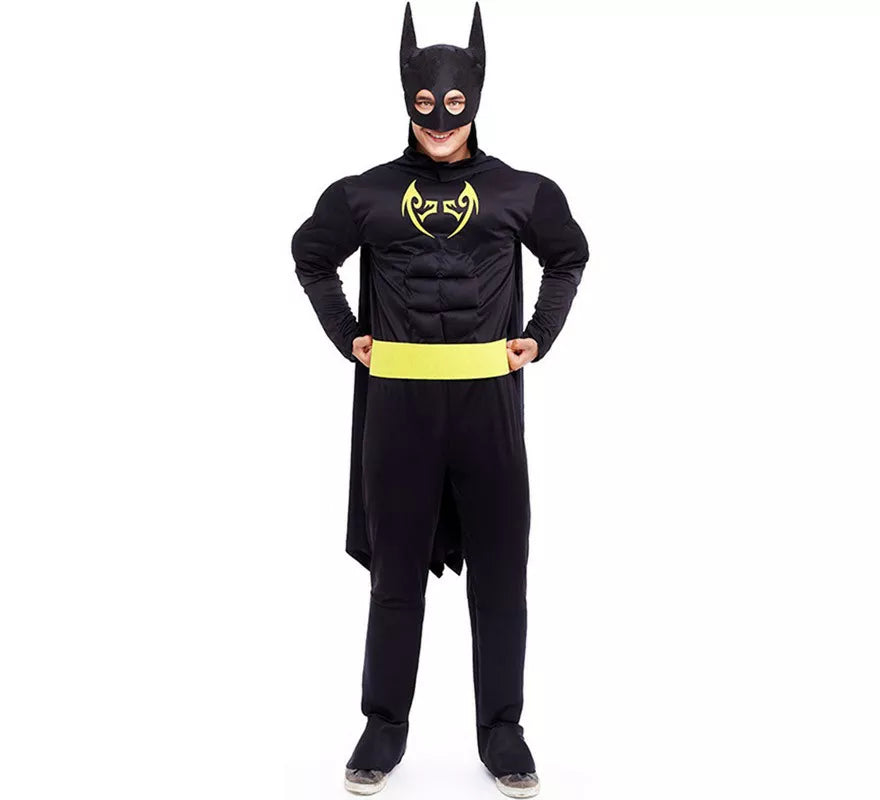 Translation missing: it.Disfraz de Héroe Murciélago negro para hombre