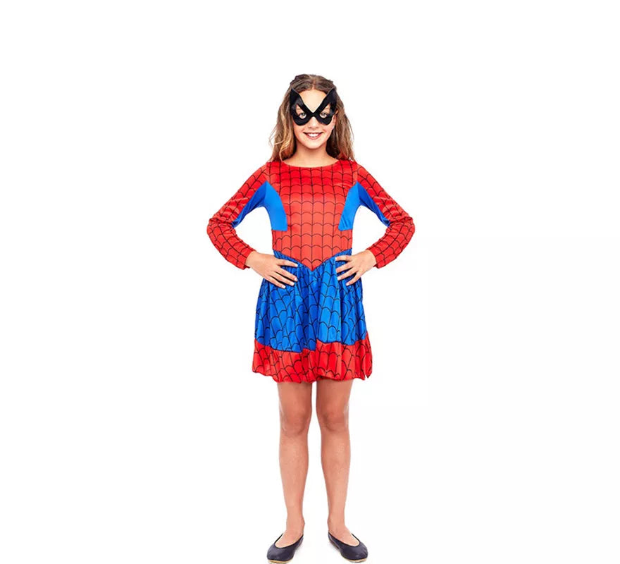 Translation missing: it.Disfraz de Heroína Arácnida Azul y Rojo para niña